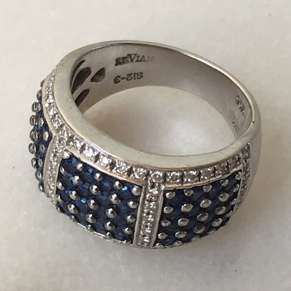 ✨SALE✨Le Vian Sapphire Diamond Ring approx size 7 - Picture 2 of 8